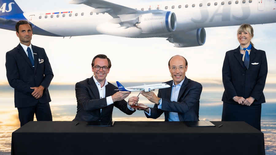 SAS realiza un pedido récord de 55 aviones Embraer