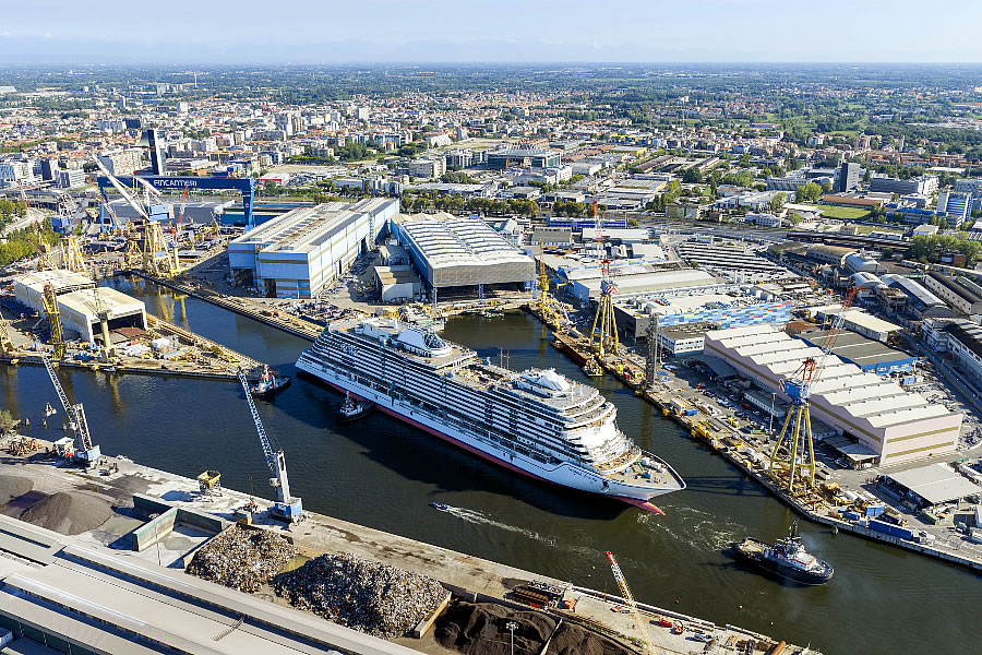 Oceania Cruises bota el Oceania Sonata, marcando un hito importante en la construcci&oacute;n del primer barco de la nueva clase Sonata