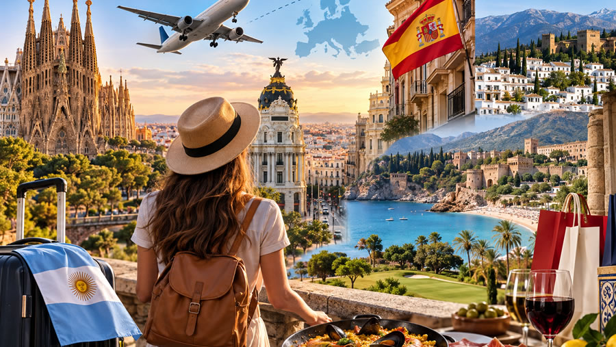 -Espa�a recibi� 818.000 turistas argentinos durante el 2025-