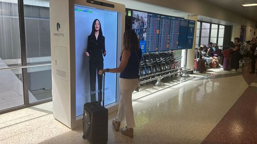 -Amelia es la asistente hologr�fica con inteligencia artificial para pasajeros del Aeropuerto Boston -