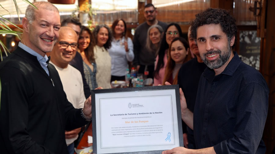 -Mar de las Pampas recibi� su certificado como candidata a los Best Tourism Villages 2026-