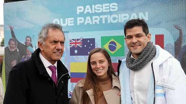 Scioli particip del evento de lanzamiento de la copa mundial de natacin de invierno Argentina